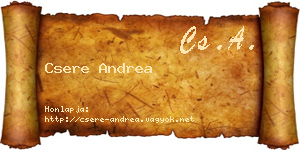 Csere Andrea névjegykártya
