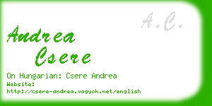 andrea csere business card